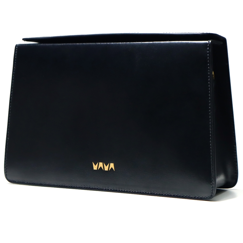M.A.M.A Crown Collection Women's Luxury Black Leather Crossbody Bag